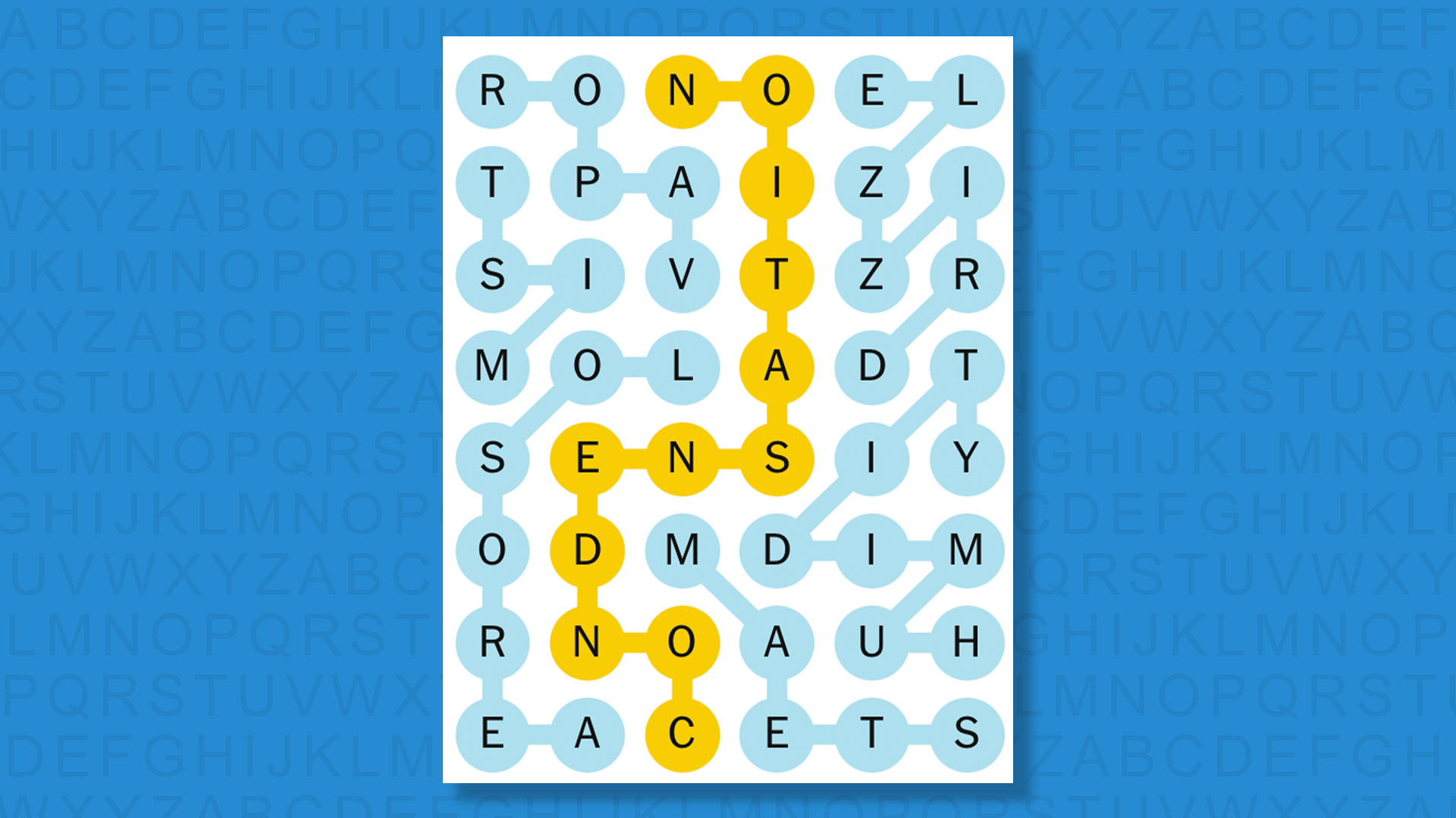 NYT Strands answers for game 788 on a blue background