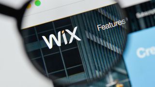 Wix website homepage. Wix logo visible.