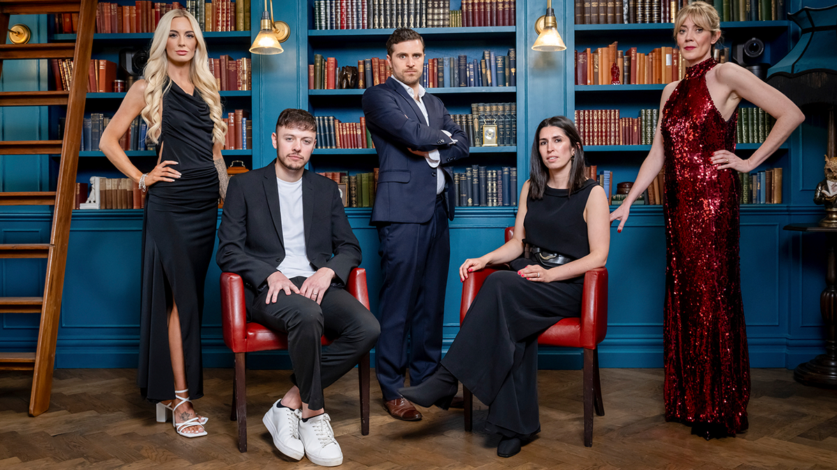 Finalists of The Traitors UK Season 3: Leanne, Jake, Alexander, Charlotte, and Frankie