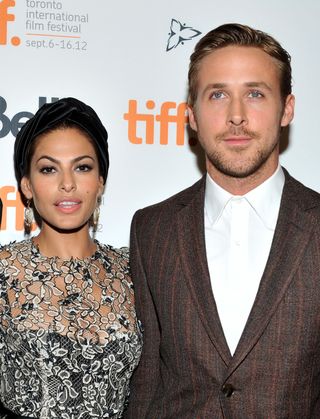 Eva Mendes and Ryan Gosling attend "The Place Beyond The Pines" premiere during the 2012 Toronto International Film Festival.
