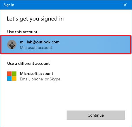 Select account account sign in Store