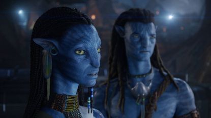 Neytiri and Jake Sully in Avatar: Fire and Ash
