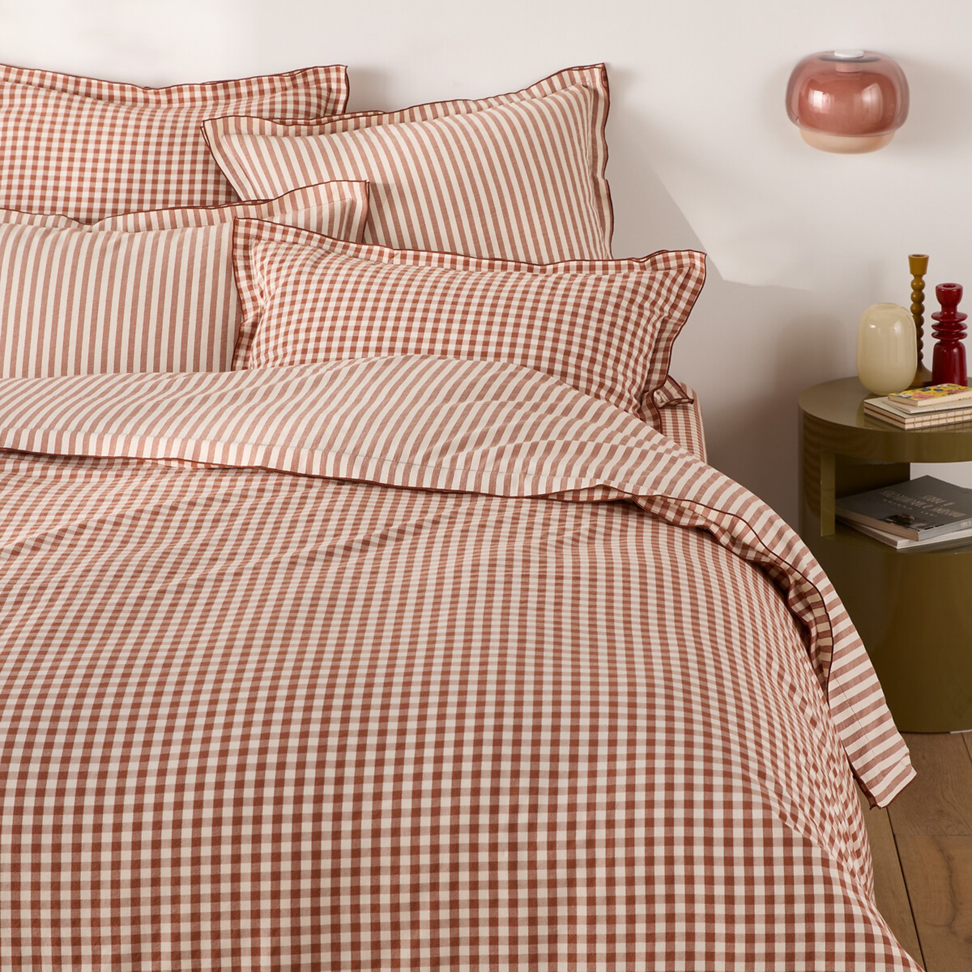 La Redoute Cottage Caramel Seersucker Cotton Duvet Cover