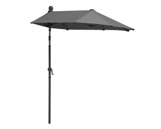 A graphite grey balcony parasol