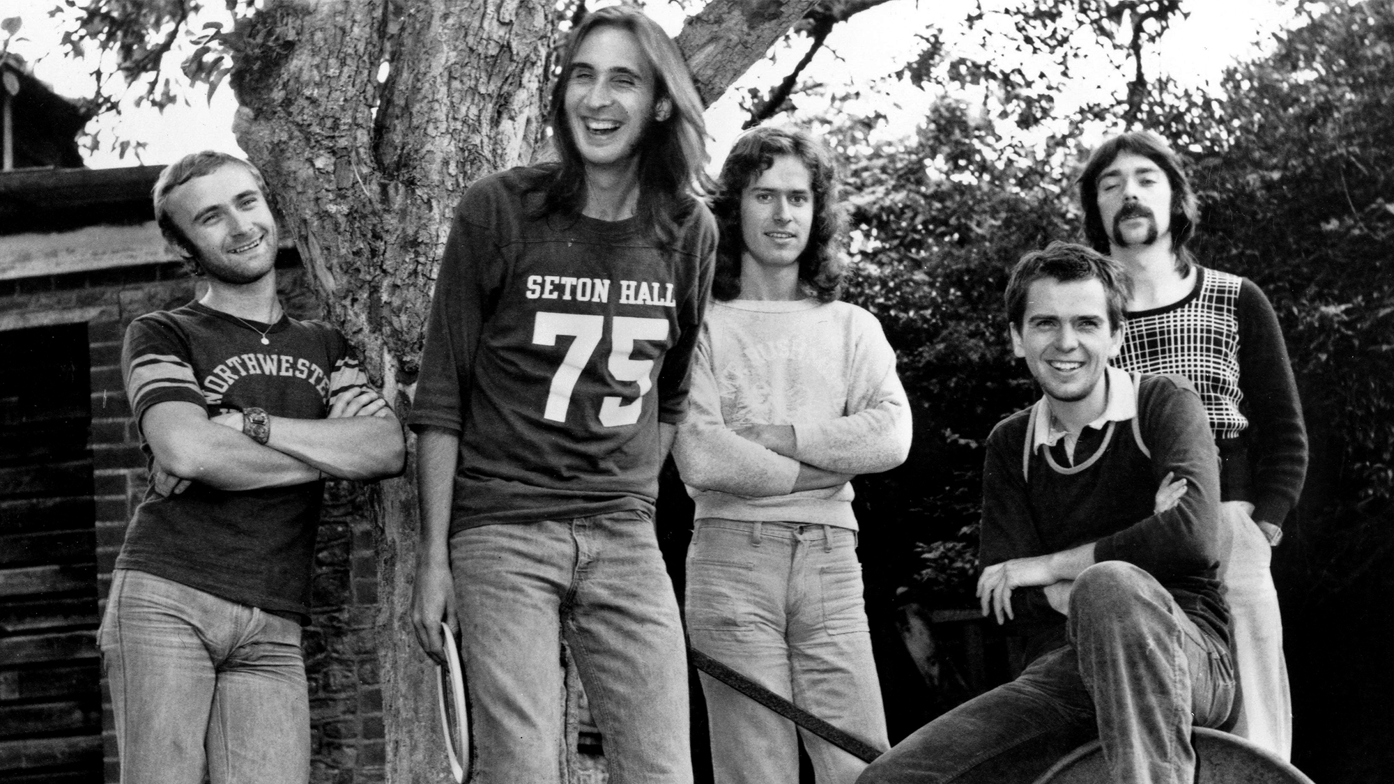 Genesis in 1972: (from left) drummer Phil Collins, bassist Mike Rutherford, leyboardist Tony Banks, singer Peter Gabriel, and guitarist Steve Hackett