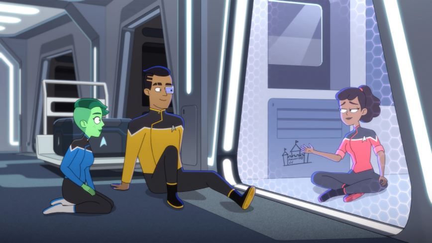 Tendi, Rutherford, and Mariner in Star Trek: Lower Decks.