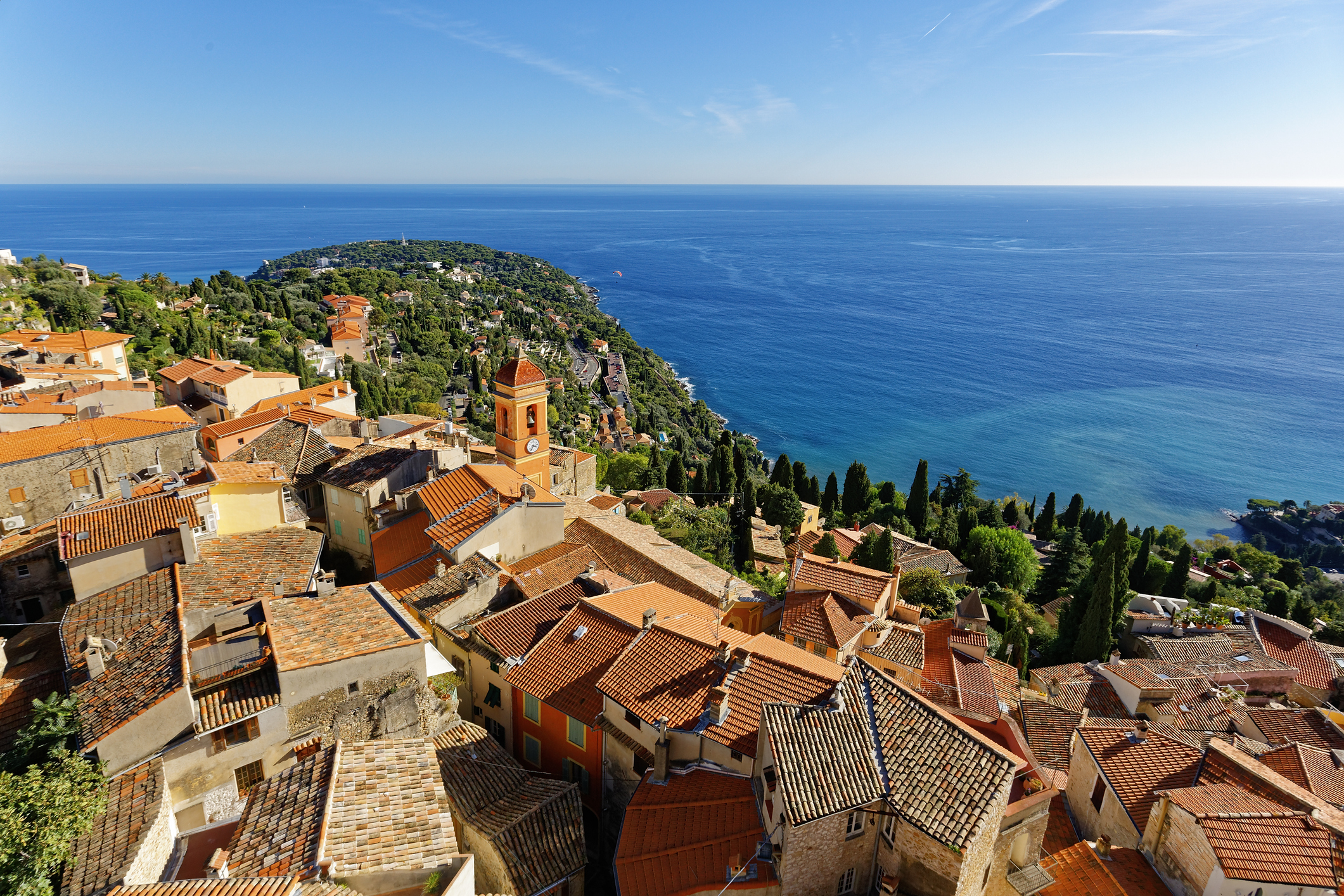 Village of Roquebrune, Provence, Cote d'Azur, French Riviera.