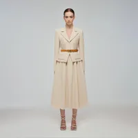 Tailored Crepe Midi Dress - £400 at Self-Portrait