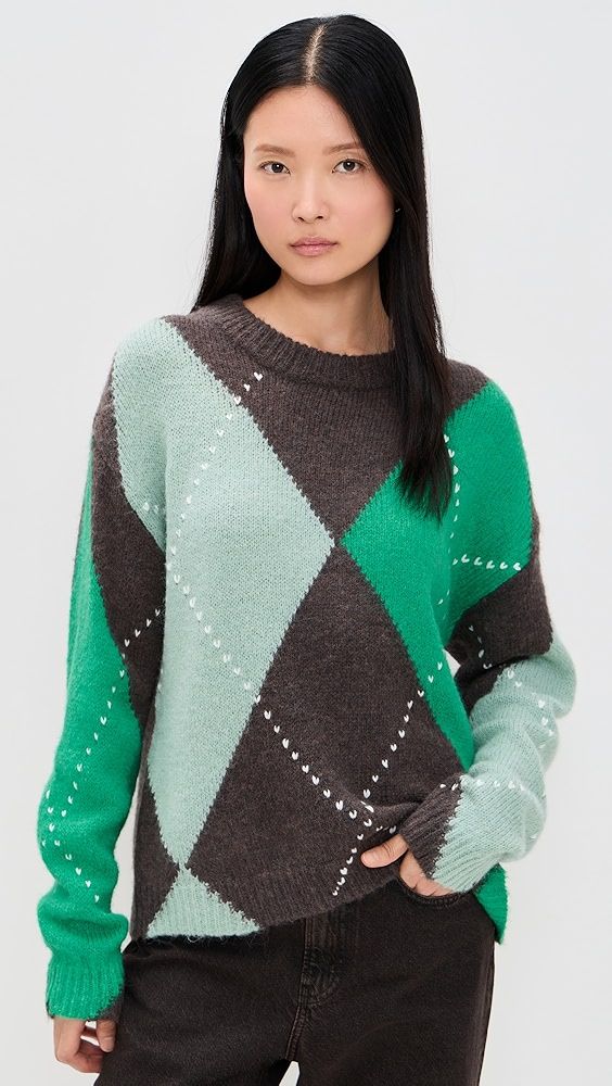 Little Lies Argyle Sweater