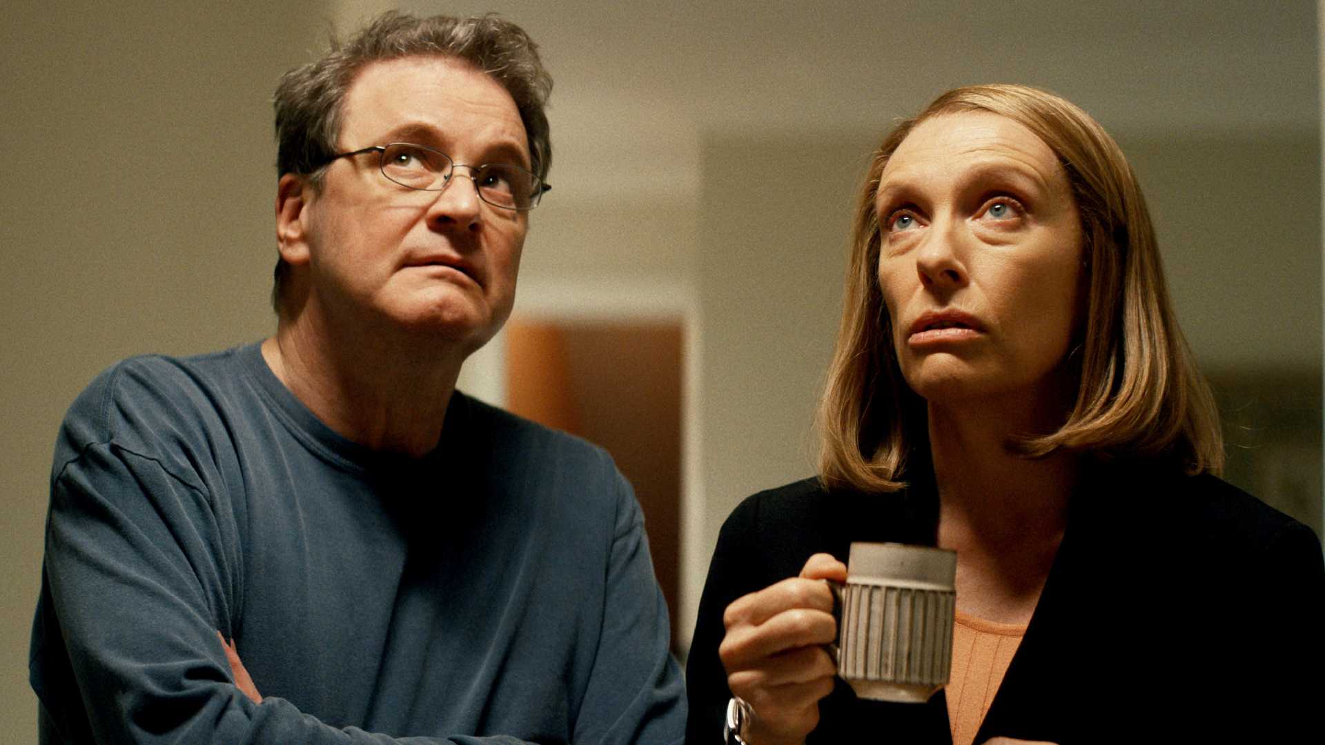 Toni Collette and Colin Firth in The Staircase