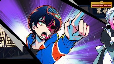 Rei Shimobe points aggressively in Shuten Order