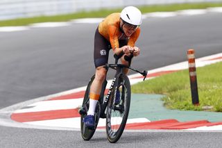 Annemiek van Vleuten of Team Netherlands rode to the gold medal in the Womens Individual time trial at the Tokyo 2020 Olympic Games