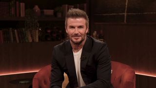 David Beckham in the studio for "Beckham & Friends Live" at the Champions League finale in Munich