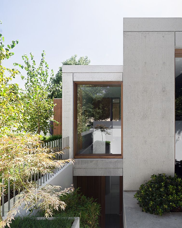 Treetops House concrete exterior detail