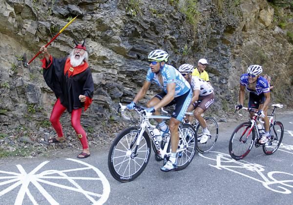 The devil spurs on the riders