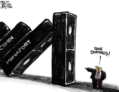 Political cartoon U.S. Paul Manafort Michael Cohen Donald Trump fake