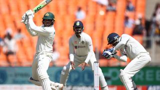 Usman Khawaja of Australia bats during day one of the Fourth Test match in the series between India and Australia.