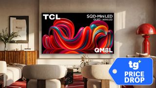 TCL QM8L shown in living room