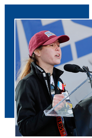 Sarah Chadwick gives her speech at the March for Our Lives in Washington
