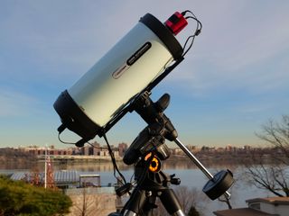 Celestron RASA 8 Gets Ready for Video Astronomy. Light-polluted urban skies challenge astrophotographers on the hunt for deep sky objects. But new super-fast ‘scopes and small-profile video cameras make it possible. Special filters, designed to attenuate the wavelengths of streetlights and other artificial sources, greatly improve your chances. Location: uptown New York City, USA. Sky condition: Class 8 (Bortle Scale).