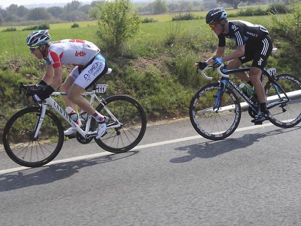 Jan Bakelandts (Omega Pharma-Lotto) and Serge Pauwels (Sky).