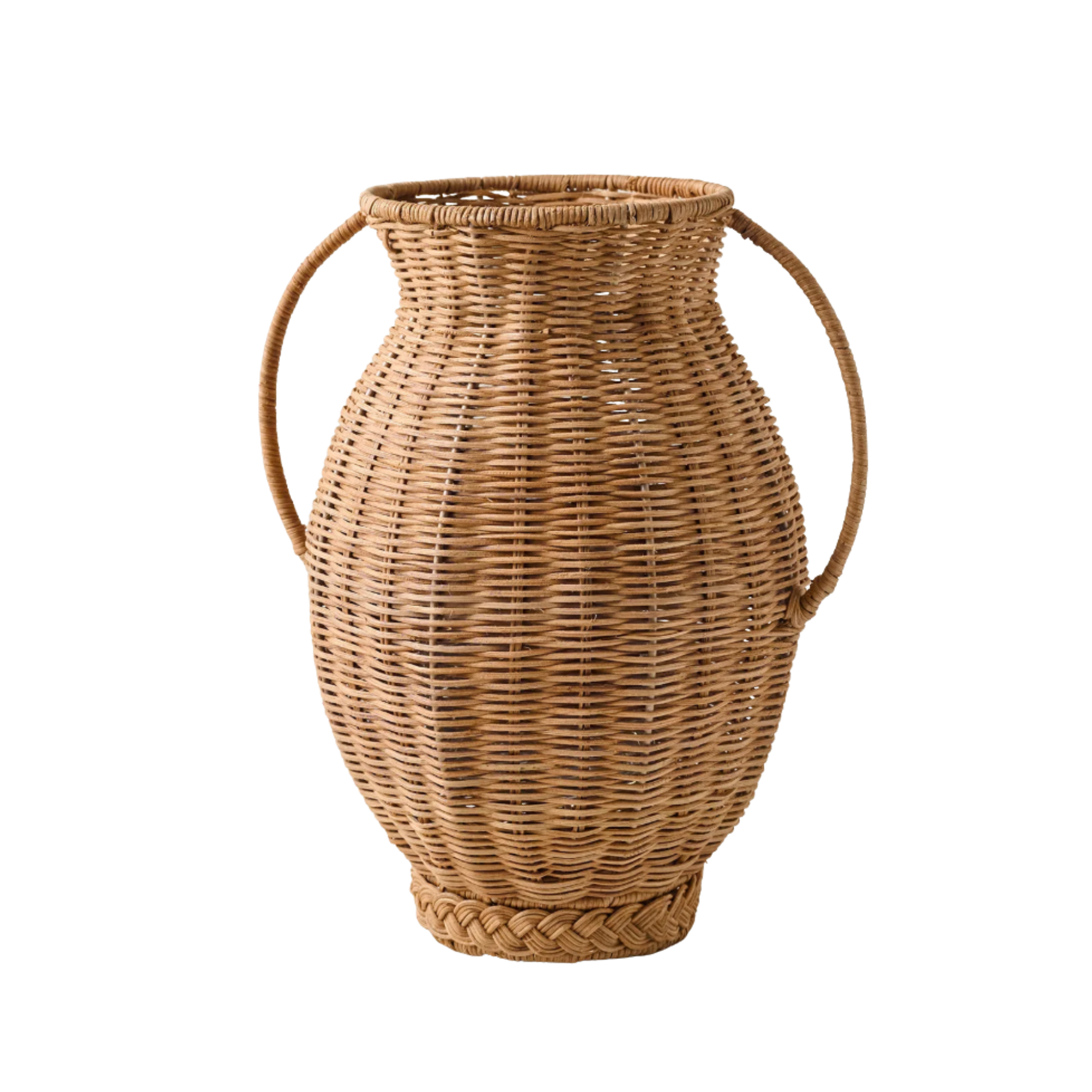 a rattan vase
