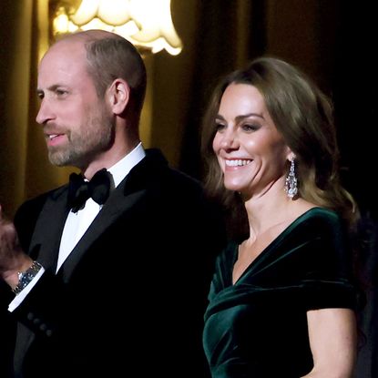 Prince William and Kate Middleton at the Royal Variety Performance at the Royal Albert Hall on November 19, 2025 in London, England
