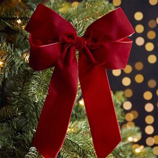 red velvet Christmas tree bows