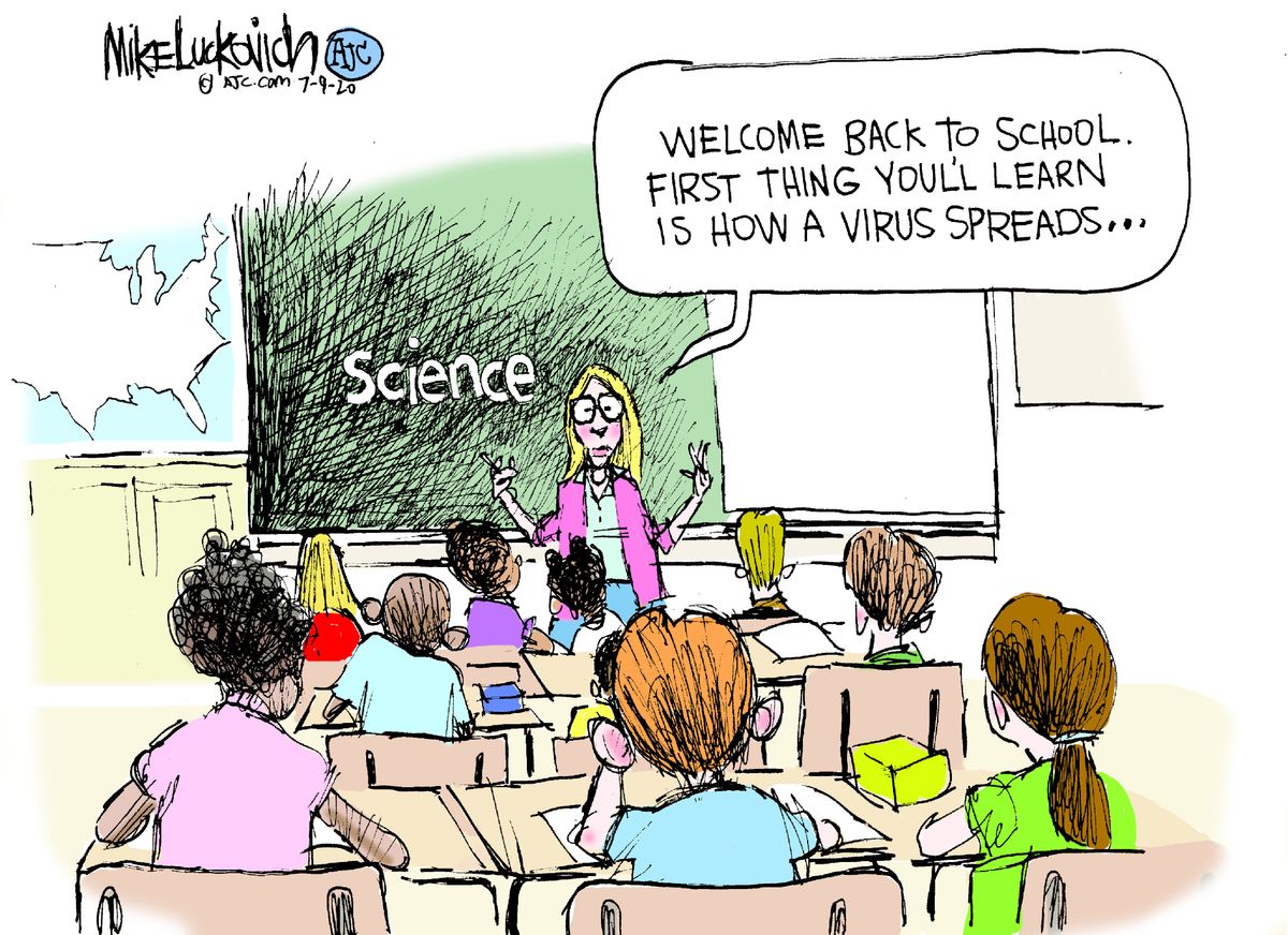 Editorial Cartoon U.S. back to school coronavirus | The Week