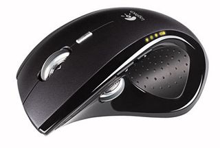 Side view of the Logitech MX Revolution mouse.
