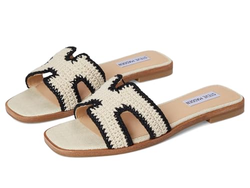 Steve Madden Women's Hadyn Sandal, Cream Multi, 7.5 Uk