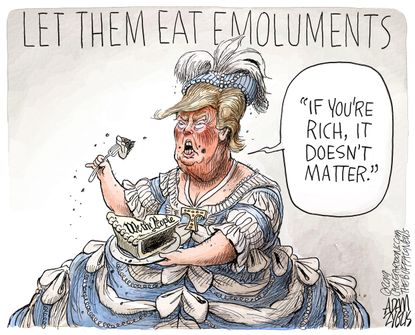 Political Cartoon U.S. Trump Marie Antoinette
