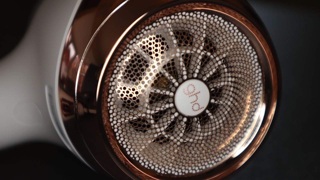 Close up of grille on GHD Helios dryer