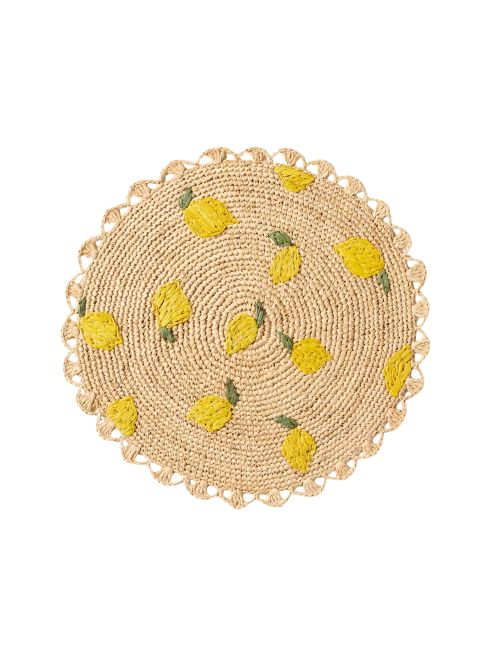 Lemons Raffia Placemat
