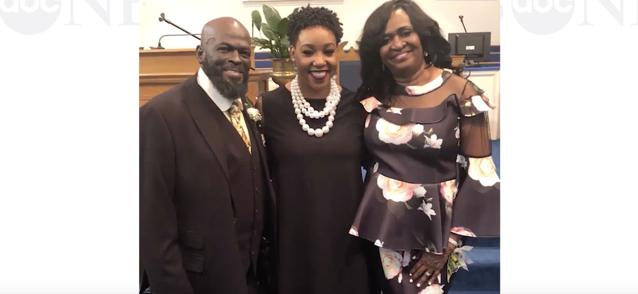 DeLauren McKnight with her parents.