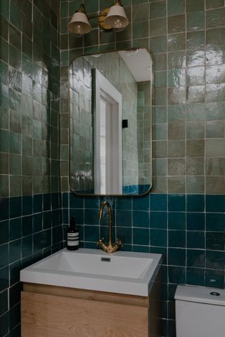 Zellige bathroom tiles