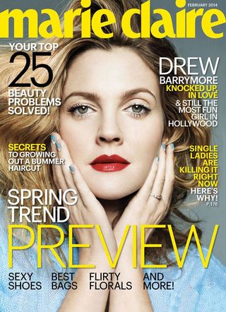 Drew Barrymore Marie Claire Cover