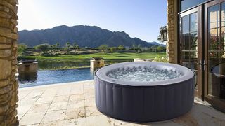 MSpa Silver Cloud 2019 Edition Portable Inflatable Quick Heating Round Hot Tub