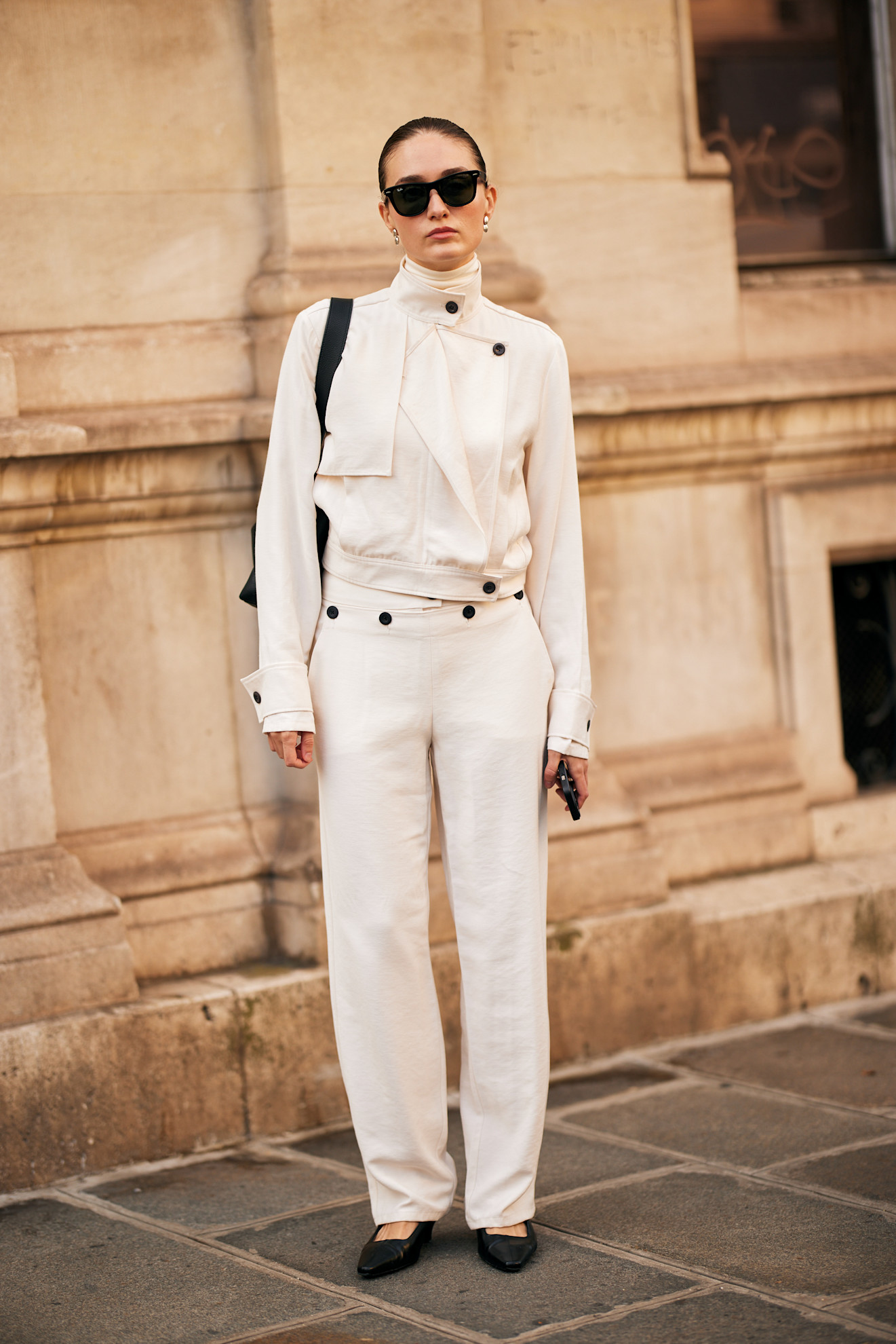 Paris Fashion Week Street Style trends: Funnel neck jackets
