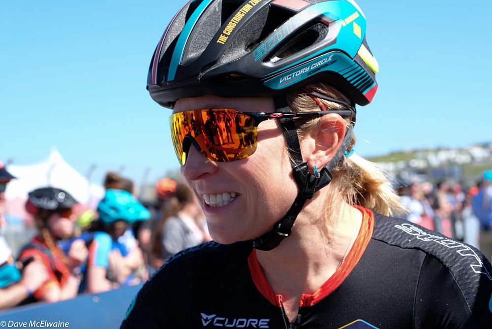 Erin Huck (Construction Zone) at the start. She is coming off of wins at Bonelli Park.