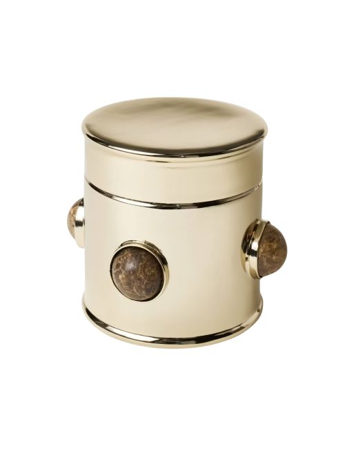 Threshold&trade; designed with Studio McGee Brass Canister with Stone Details 