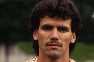 Sjaak Troost pictured with the Netherlands ahead of Euro 88 in June 1988.