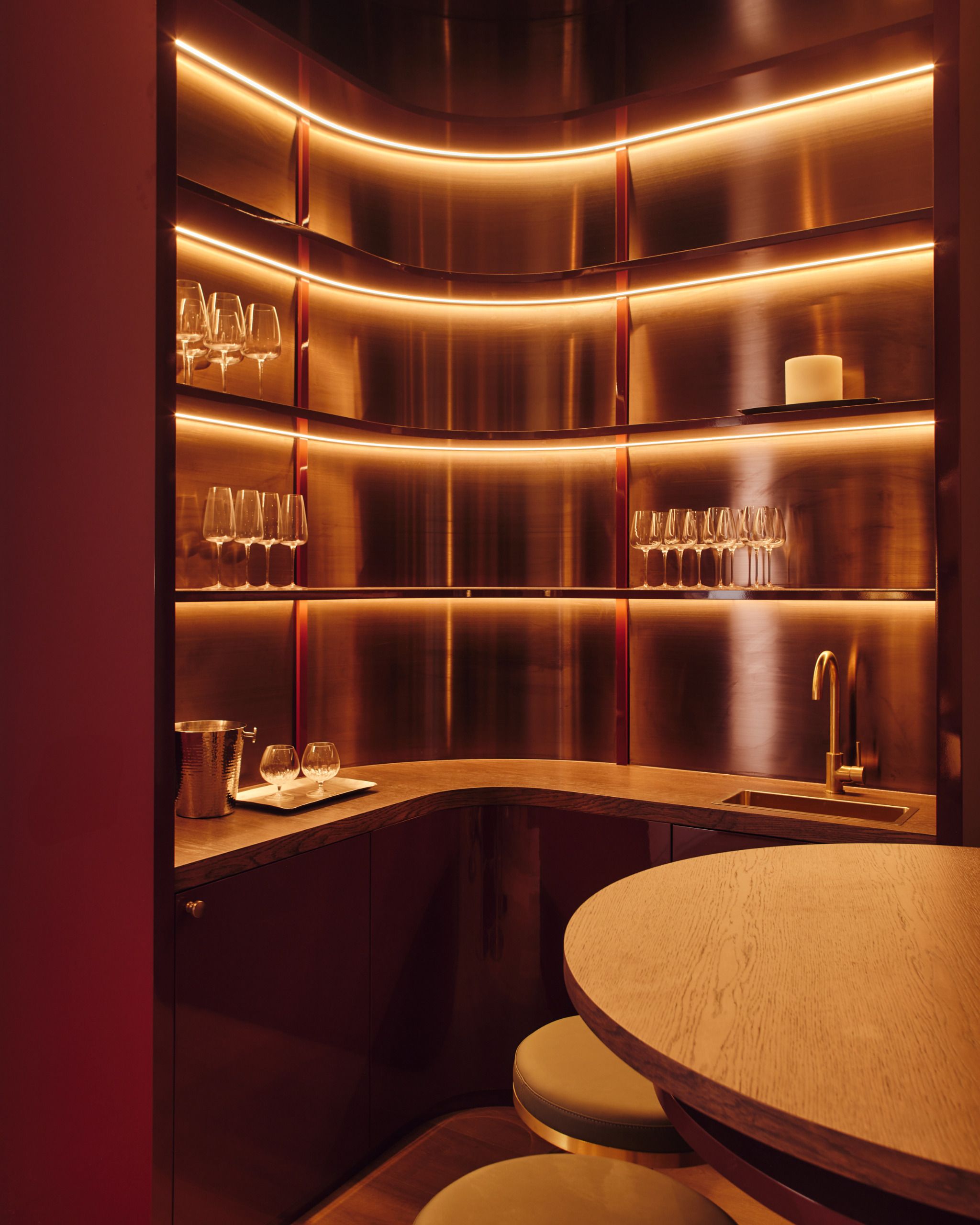 Basement area with bar