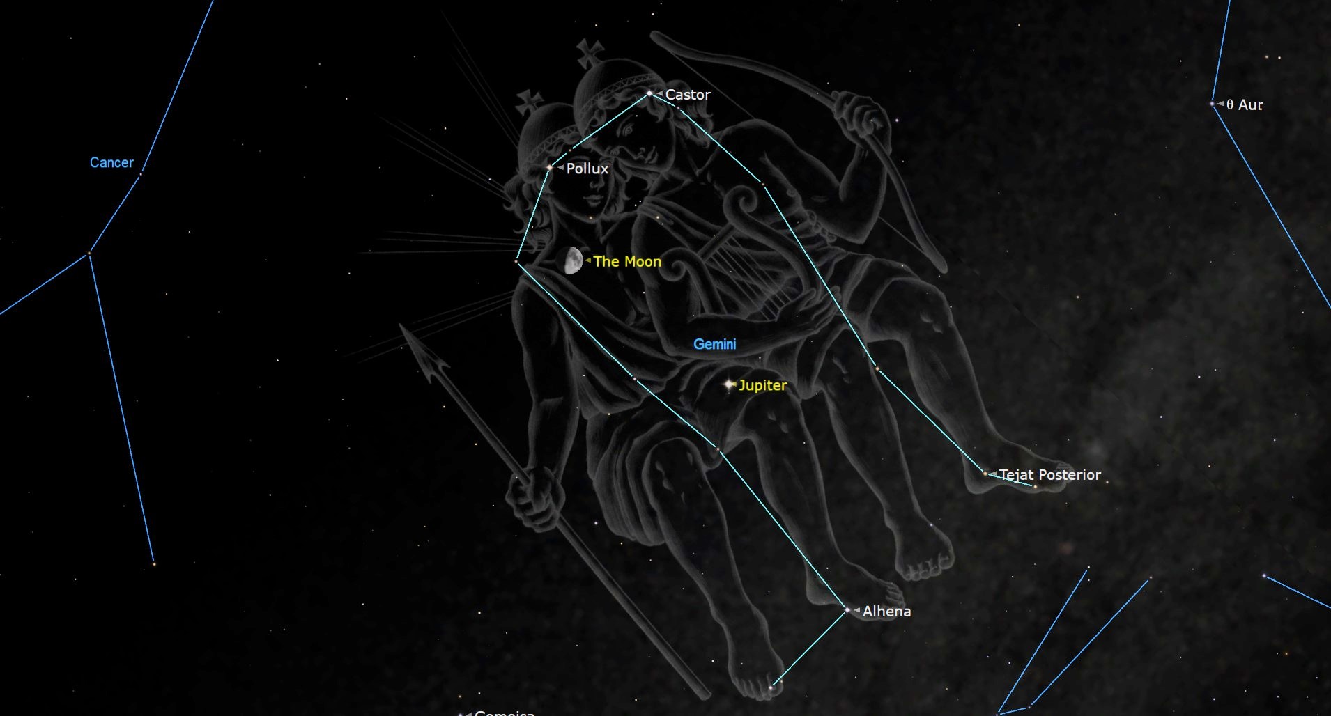 A map of the night sky.