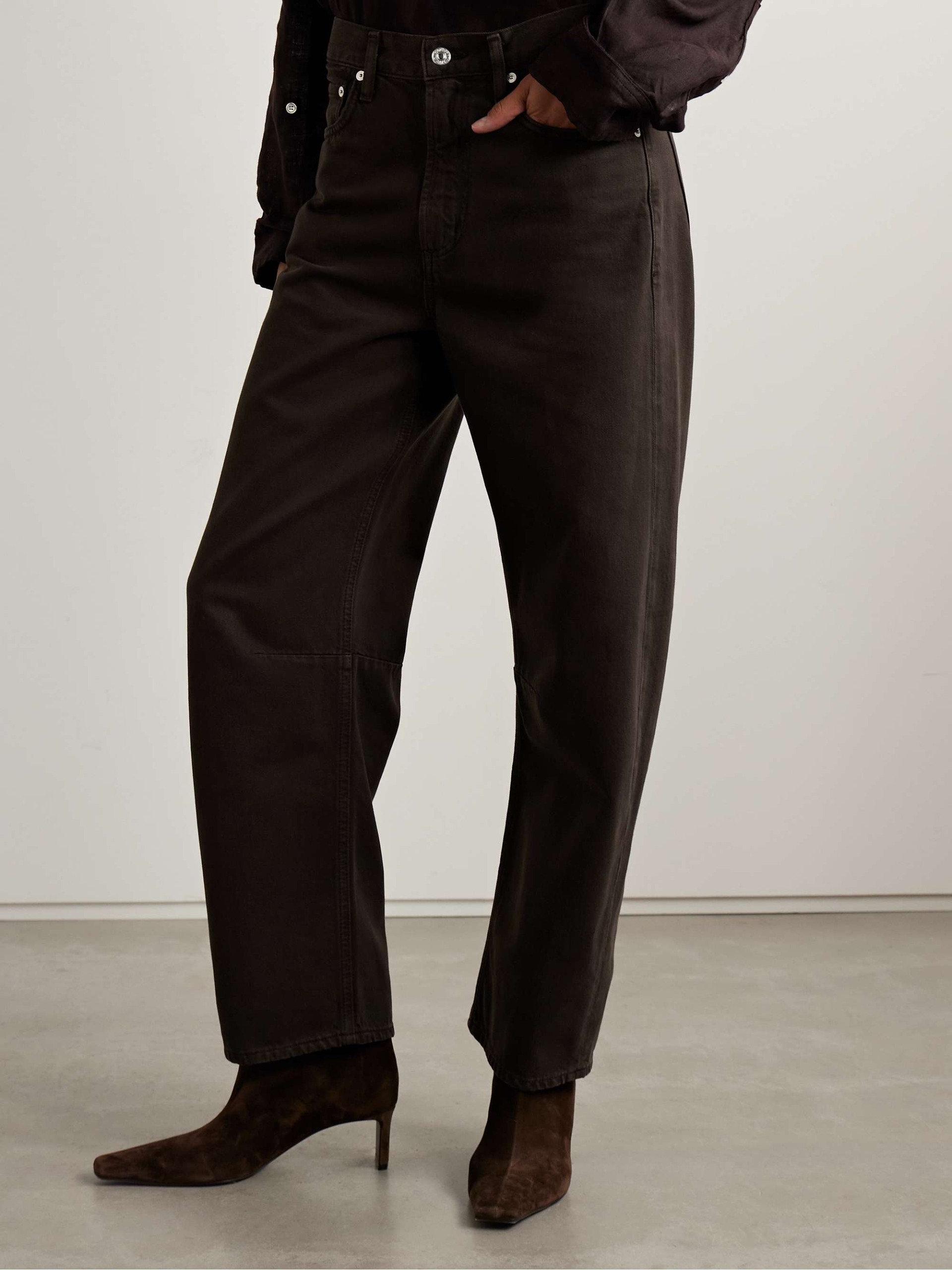 Miro Mid-Rise Barrel-Leg Jeans