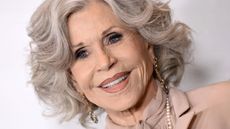 jane fonda on a white background