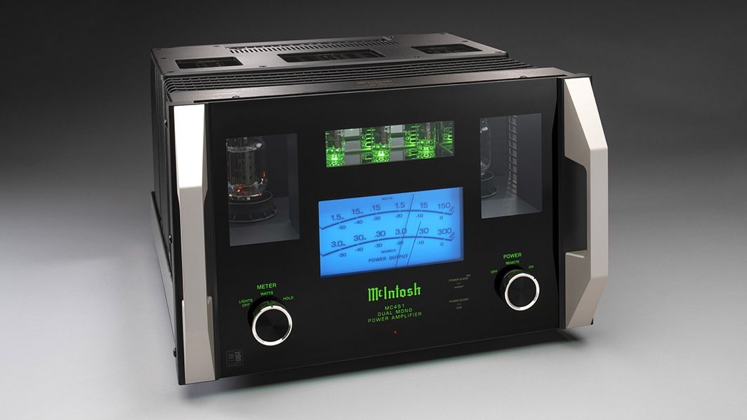 McIntosh MC451 mono power amp combines valve and solid-state in one compact box