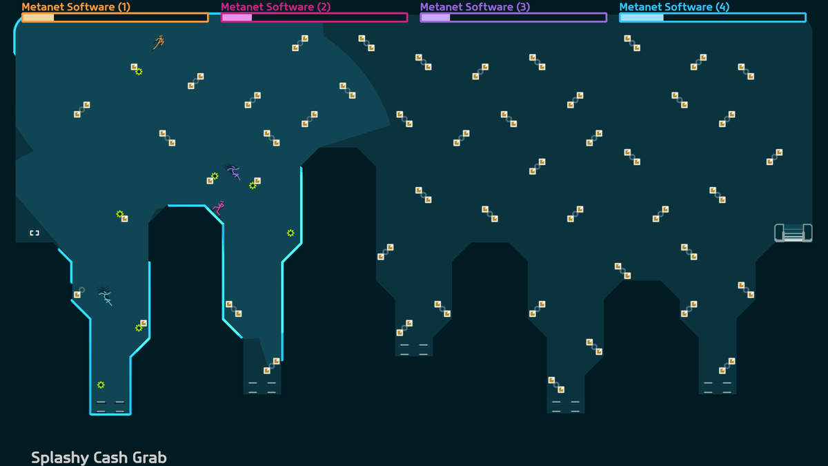 A platforming gauntlet from the game N Plus Infinity Times Two