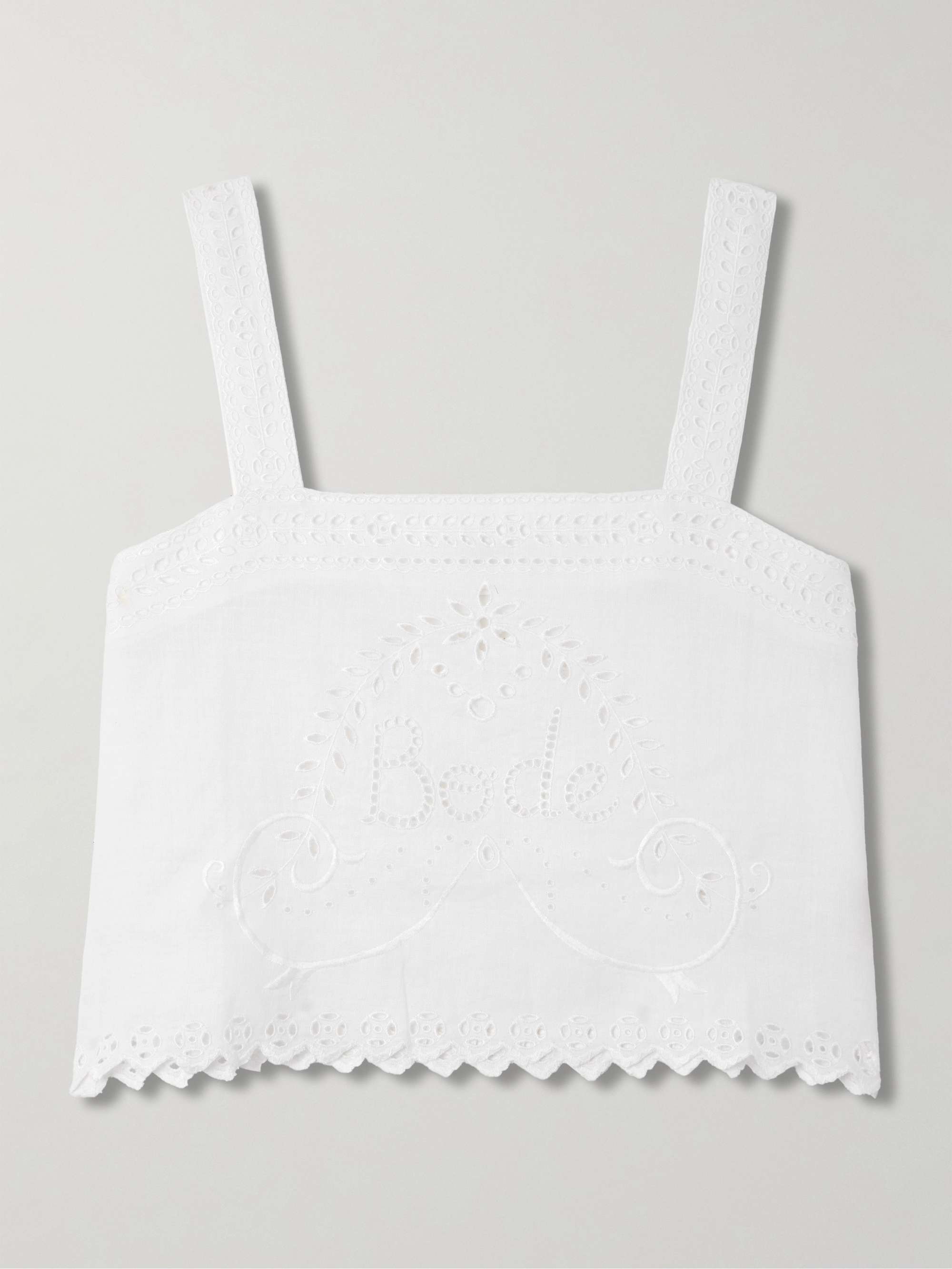 Belvoir Broderie Anglaise Linen Tank