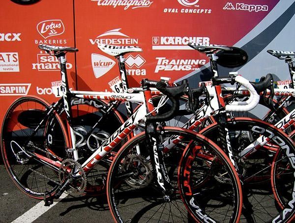 The bike of Cadel Evans with which he stormed into yellow.